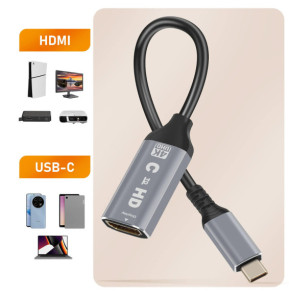 LinQ Adaptateur Vidéo USB C vers HDMI 4K Haute Résolution Design Compact Noir