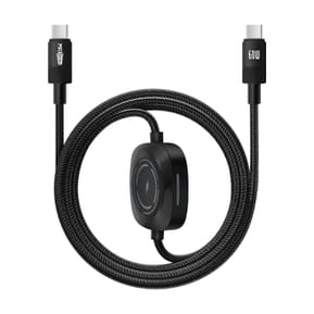 Max excell Câble USB-C vers USB-C 60W et Apple Watch Nylon Tressé 1m Noir