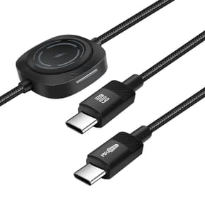 Max excell Câble USB-C vers USB-C 60W et Apple Watch Nylon Tressé 1m Noir — image 2