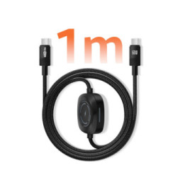 Max excell Câble USB-C vers USB-C 60W et Apple Watch Nylon Tressé 1m Noir