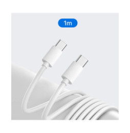 Mayaxess Câble iPhone 16 / 15 USB-C vers USB-C 20W 1 mètre Blanc