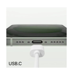 Mayaxess Câble iPhone 16 / 15 USB-C vers USB-C 20W 1 mètre Blanc