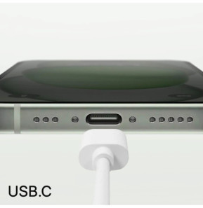 Mayaxess Câble iPhone 16 / 15 USB-C vers USB-C 20W 1 mètre Blanc