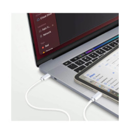 Mayaxess Câble iPhone 16 / 15 USB-C vers USB-C 20W 1 mètre Blanc