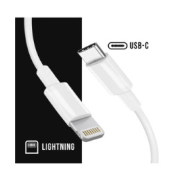 Mayaxess Câble iPhone USB-C vers Lightning – 1 mètre Blanc