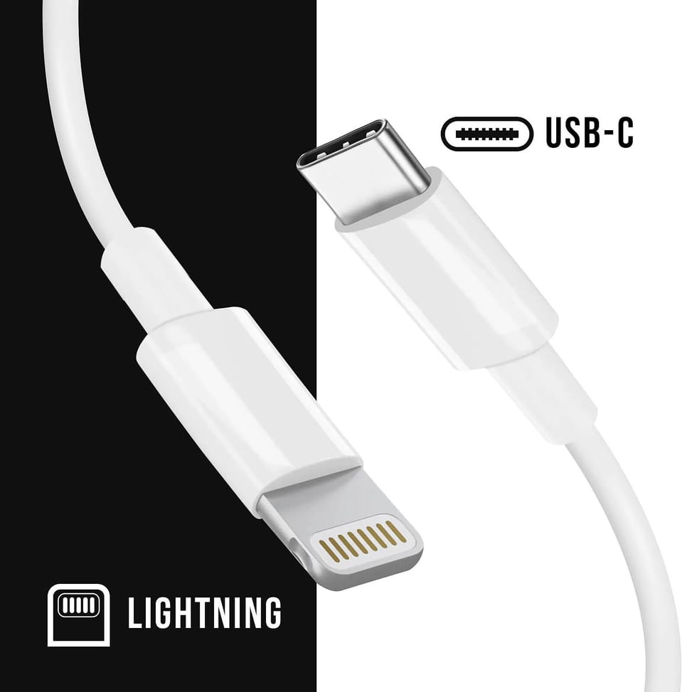 Mayaxess Câble iPhone USB-C vers Lightning – 1 mètre Blanc — image 2