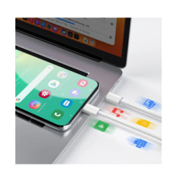 Mayaxess Câble Samsung Galaxy S24 e S24 FE USB-C vers USB-C 20W 1 mètre Blanc