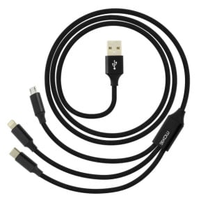 Moxie Câble 3 en 1 Lightning USB type C Micro...
