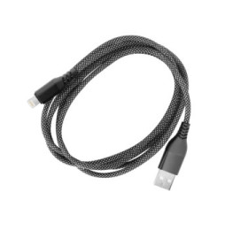 Moxie Câble pour iPhone en nylon tressé noir 1,2m, USB vers Lightning,