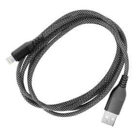 Moxie Câble pour iPhone en nylon tressé noir 1,2m, USB vers Lightning, — image 2