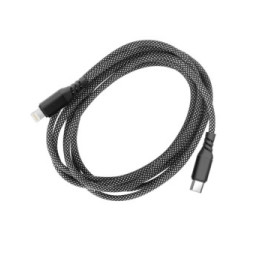 Moxie Câble pour iPhone en nylon tressé noir 2m, USB-C vers Lightning,