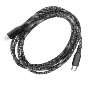 Moxie Câble pour iPhone en nylon tressé noir 2m, USB-C vers Lightning, — image 2
