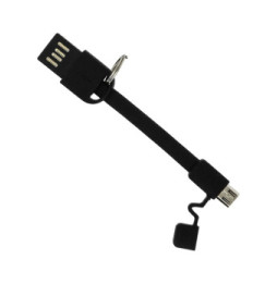 Moxie Mini-câble USB Reversible 10cm Tablette/Smartphone Charge + Synchro Noir