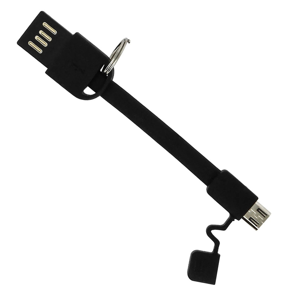 Moxie Mini-câble USB Reversible 10cm Tablette/Smartphone Charge + Synchro Noir