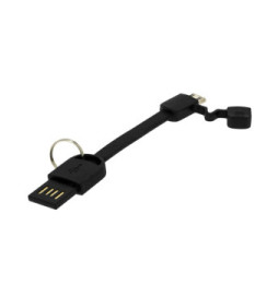 Moxie Mini-câble USB Reversible 10cm Tablette/Smartphone Charge + Synchro Noir
