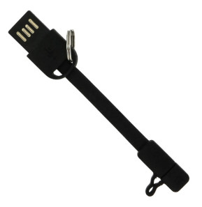 Moxie Mini-câble USB Reversible 10cm Tablette/Smartphone Charge + Synchro Noir