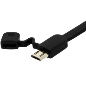 Moxie Mini-câble USB Reversible 10cm Tablette/Smartphone Charge + Synchro Noir