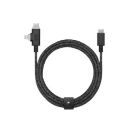 Native Union Câble de Charge 2 en 1 Universel Belt Duo Pro Noir
