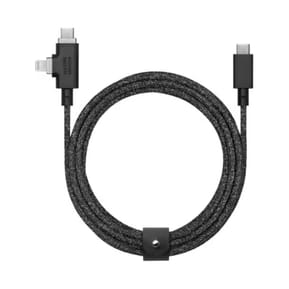 Native Union Câble de Charge 2 en 1 Universel Belt Duo Pro Noir
