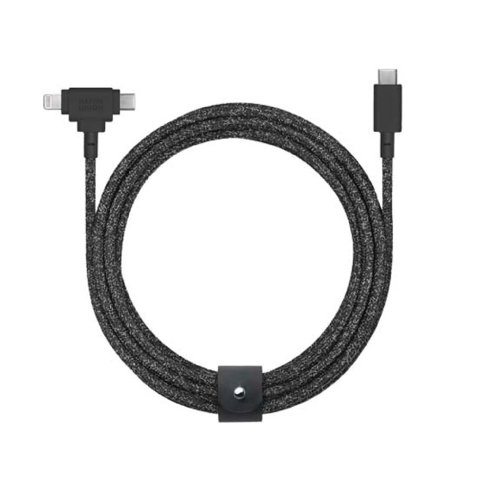Native Union ECO Belt Câble universal USB-C vers USB-C/Lightning 1.8m Cosmo