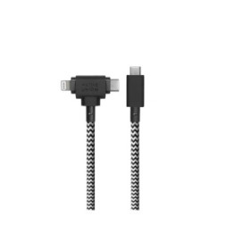 Native Union ECO Belt Câble universal USB-C vers USB-C/Lightning 1.8m Zebra