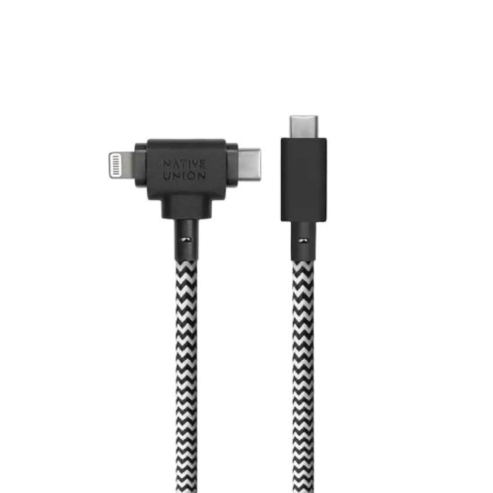Native Union ECO Belt Câble universal USB-C vers USB-C/Lightning 1.8m Zebra — image 3