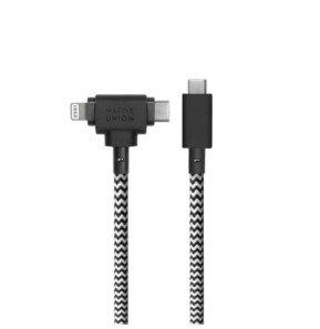 Native Union ECO Belt Câble universal USB-C vers USB-C/Lightning 1.8m Zebra