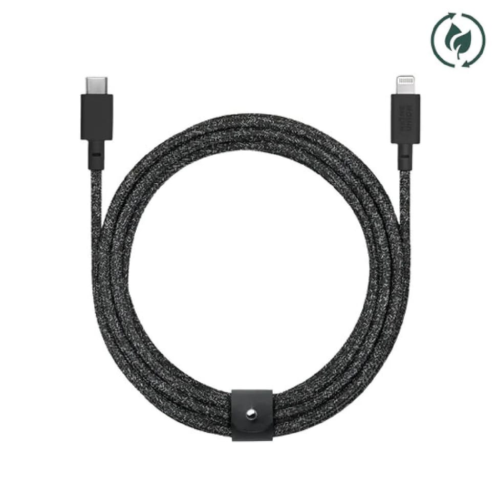 Native Union Eco Belt Câble USB-C vers Lightning 3m Noir — image 2