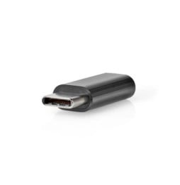 Nedis Adaptateur USB 2.0 USB-C Mâle vers Micro-B Femelle 480 Mbps Noir