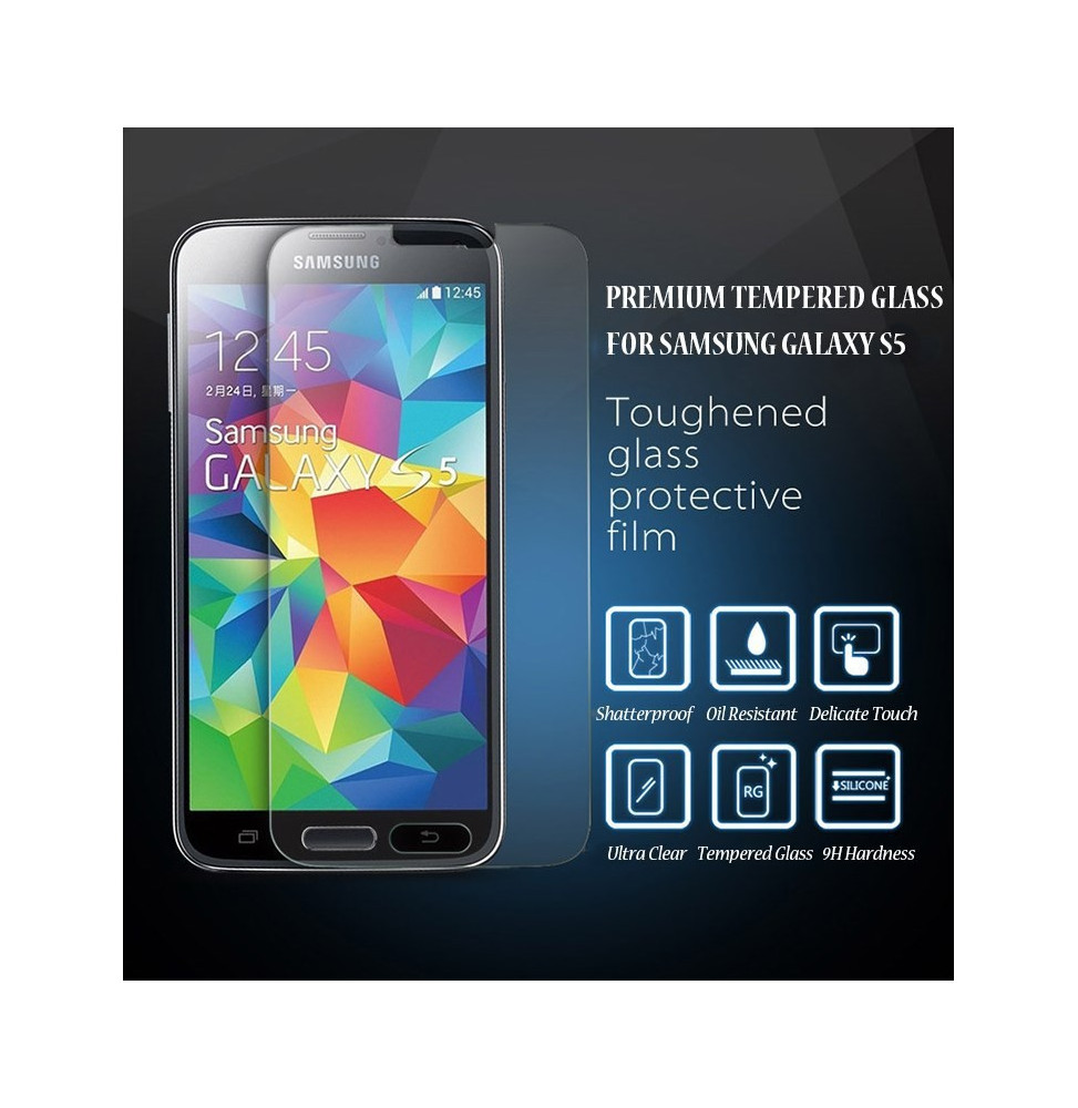 Protection écran Glass-Protector Silicone pour Samsung S5 (0.33 mm)
