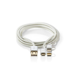 Nedis Câble 3-en-1 USB vers micro-USB, USB-C, Lightning - 1 m