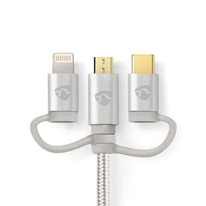 Nedis Câble 3-en-1 USB vers micro-USB, USB-C, Lightning - 1 m — image 3