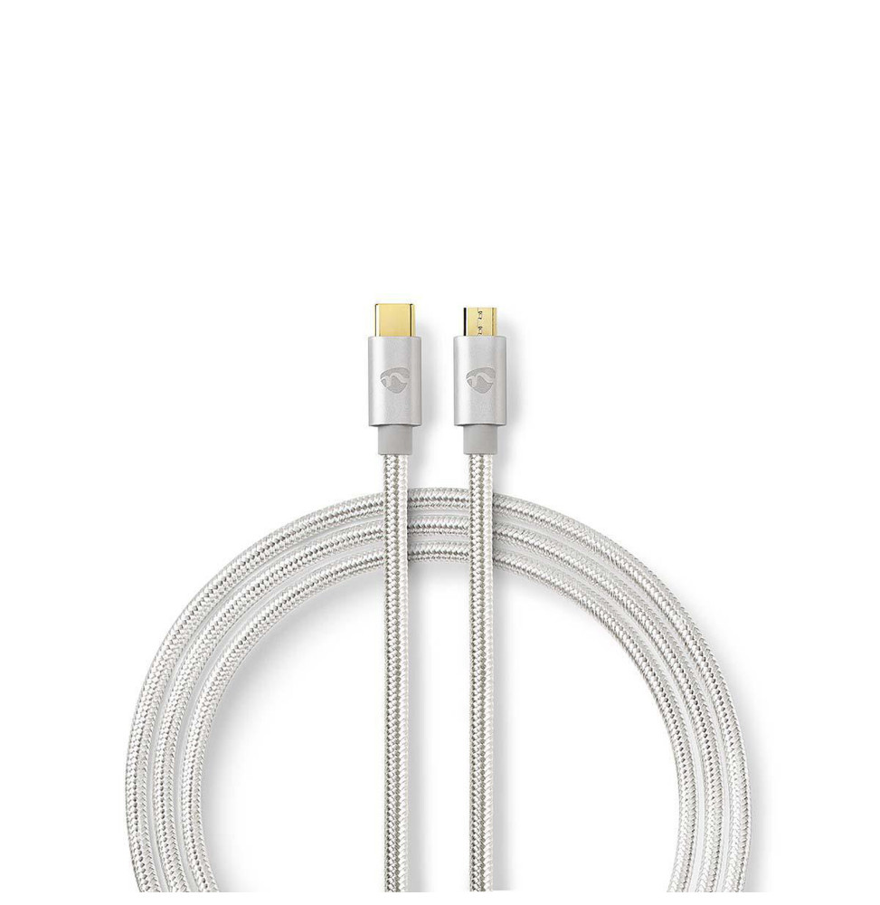 Nedis Câble USB Type-C mâle vers Micro-USB Type B mâle - 2 m