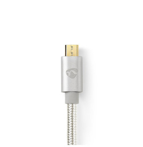 Nedis Câble USB Type-C mâle vers Micro-USB Type B mâle - 2 m