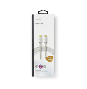 Nedis Câble USB Type-C mâle vers Micro-USB Type B mâle - 2 m