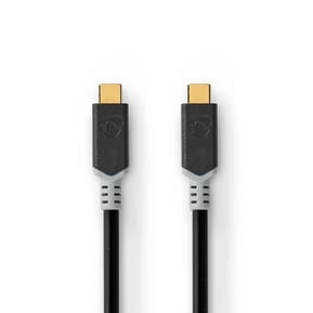 Nedis Câble USB-C Mâle vers USB-C Mâle 100W 20 Gbps 4K 1m Noir / Or