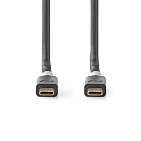 Nedis Câble USB-C Mâle vers USB-C Mâle 100W 20 Gbps 4K 1m Noir / Or — image 2