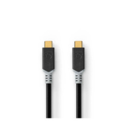 Nedis Câble USB-C Mâle vers USB-C Mâle 100W 20 Gbps 4K 2m Noir