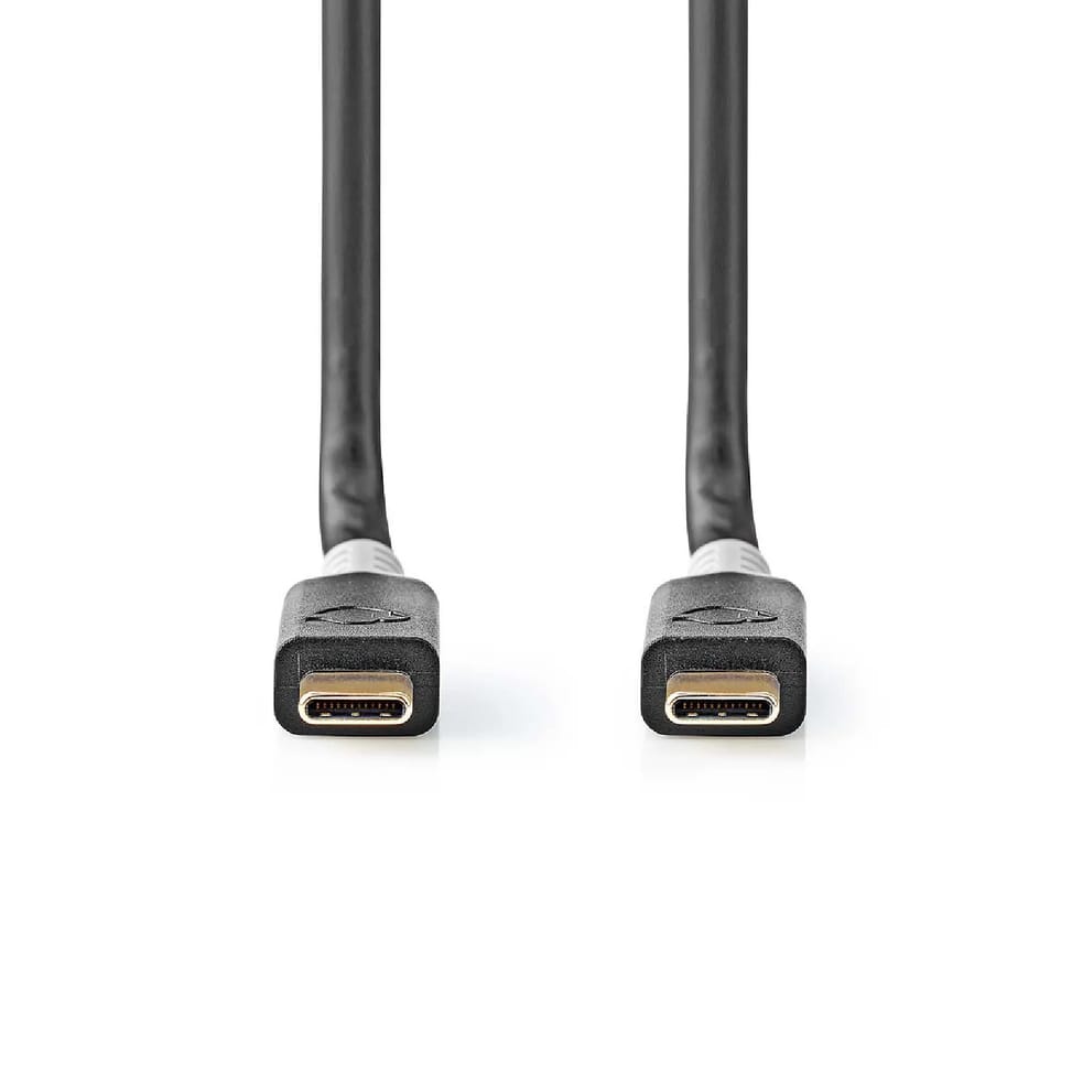 Nedis Câble USB-C Mâle vers USB-C Mâle 100W 20 Gbps 4K 2m Noir — image 2