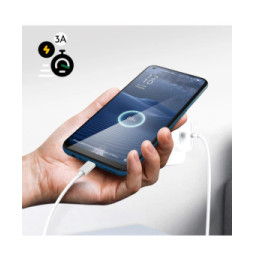Oppo Câble Oppo USB vers USB-C Original Charge Rapide 3A et Sécurisée Blanc