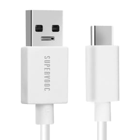 Oppo Câble USB vers USB-C SuperVOOC 65W, officiel - Blanc 1m