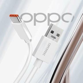 Oppo Câble USB vers USB-C SuperVOOC 65W, officiel - Blanc 1m — image 3