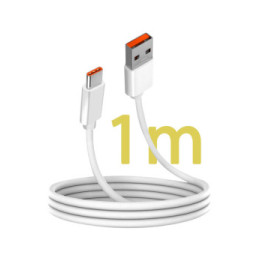 Oppo Câble USB vers USB-C SuperVOOC 65W, officiel - Blanc 1m