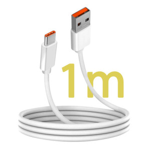Oppo Câble USB vers USB-C SuperVOOC 65W, officiel - Blanc 1m