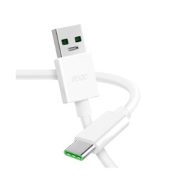Oppo Câble USB vers USB-C VOOC 65W, officiel DL129 - Blanc 1m