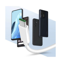 Oppo Câble USB vers USB-C VOOC 65W, officiel DL129 - Blanc 1m