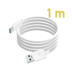 Oppo Câble USB vers USB-C VOOC 65W, officiel DL129 - Blanc 1m