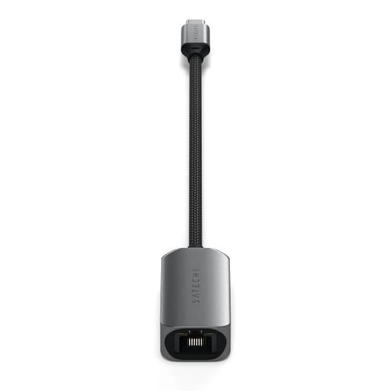 Satechi Adaptateur USB-C vers Ethernet 2.5 Gigabit en Nylon Tressé Gris