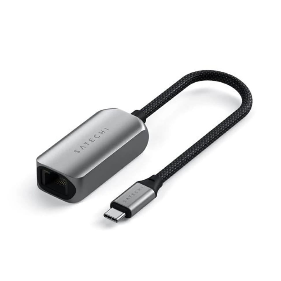 Satechi Adaptateur USB-C vers Ethernet 2.5 Gigabit en Nylon Tressé Gris — image 2