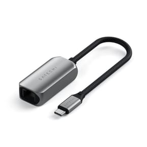 Satechi Adaptateur USB-C vers Ethernet 2.5 Gigabit en Nylon Tressé Gris — image 2